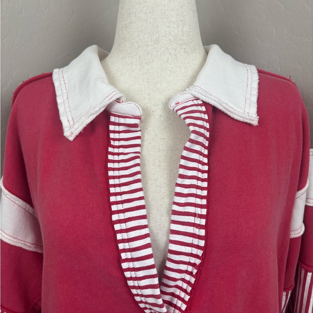 NWT -‎ Free People - Clean Prep Polo Pullover - Picture 4 of 9